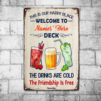 Personalized Backyard Deck Gardening Drink Friendship Metal Sign AG61 65O57 thumb 1