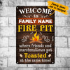 Personalized Family Fire Pit Backyard Metal Sign AG61 87O36 1