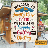 Personalized Patio Gardening Garden Metal Sign AG63 24O58 thumb 1