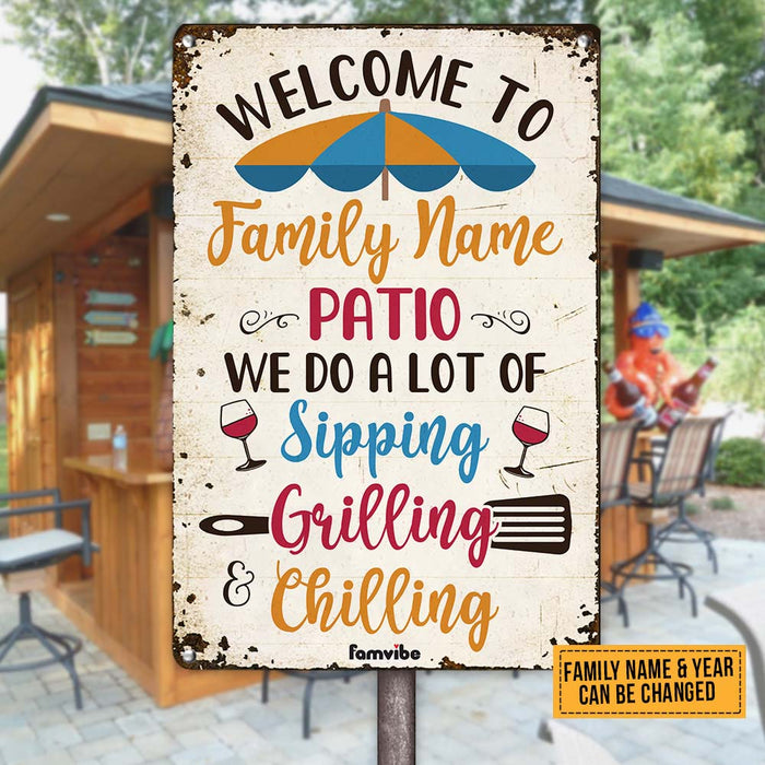 Personalized Patio Gardening Garden Metal Sign AG63 24O58 1