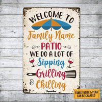 Personalized Patio Gardening Garden Metal Sign AG63 24O58 thumb 1
