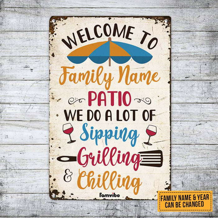 Personalized Patio Gardening Garden Metal Sign AG63 24O58 1