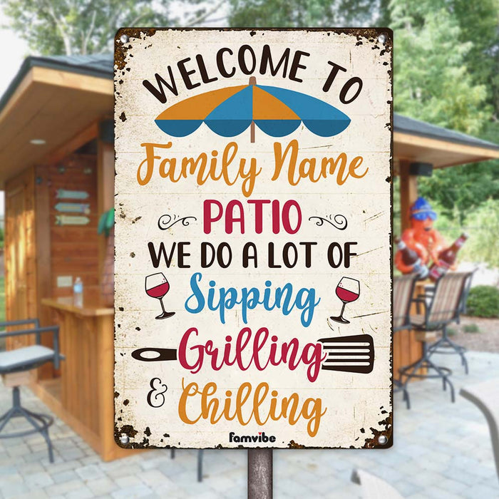 Personalized Patio Gardening Garden Metal Sign AG63 24O58 1