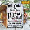 Personalized Backyard Patio Metal Sign AG61 26O34 1