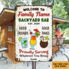 Personalized Backyard Proudly Serving Metal Sign AG63 30O47 1