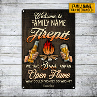 Personalized Camping Firepit Metal Sign AG62 95O34 thumb 1