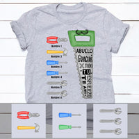 Personalized Grandpa Spanish Padre Abuelo T Shirt MY33 26O53 thumb 1