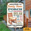 Personalized Backyard Porch Rules Metal Sign AG64 95O47 1