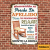 Personalized Backyard Porch Rules Spanish Patio Metal Sign AG65 95O47 1