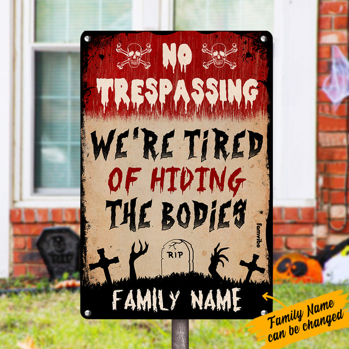 Personalized Witch No Trespassing Fall Halloween Metal Sign AG66 95O36 1