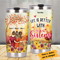 Personalized Friends Sister Fall Steel Tumbler AG61 30O36 thumb 1