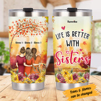 Personalized Friends Sister Fall Steel Tumbler AG61 30O36 thumb 1