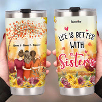 Personalized Friends Sister Fall Steel Tumbler AG61 30O36 thumb 1