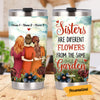 Personalized Friends Sisters Flowers In Garden Steel Tumbler AG67 24O58 1