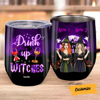 Personalized Witch Sisters Halloween Wine Tumbler AG67 95O57 thumb 1