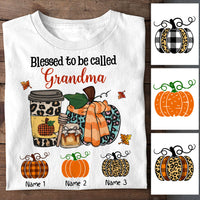 Personalized Fall Halloween Mom Grandma T Shirt AG62 26O58 thumb 1