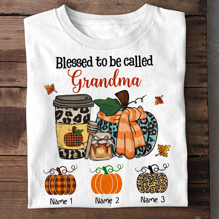 Personalized Fall Halloween Mom Grandma T Shirt AG62 26O58 1