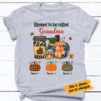 Personalized Fall Halloween Mom Grandma T Shirt AG62 26O58 thumb 1