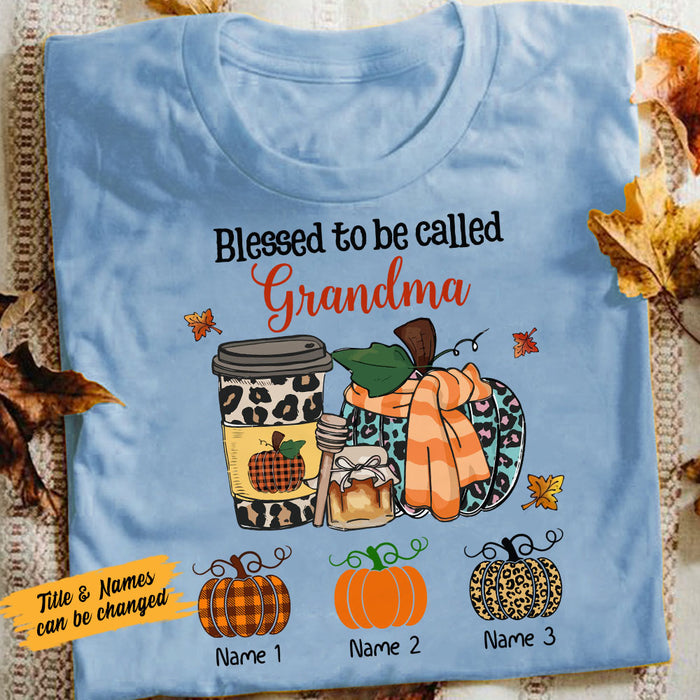 Personalized Fall Halloween Mom Grandma T Shirt AG62 26O58 1