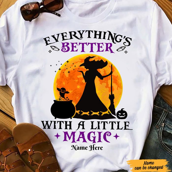 Personalized Witch Magic Halloween T Shirt AG69 95O47 1