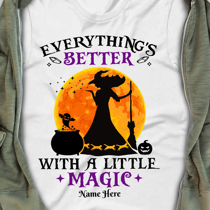 Personalized Witch Magic Halloween T Shirt AG69 95O47 1