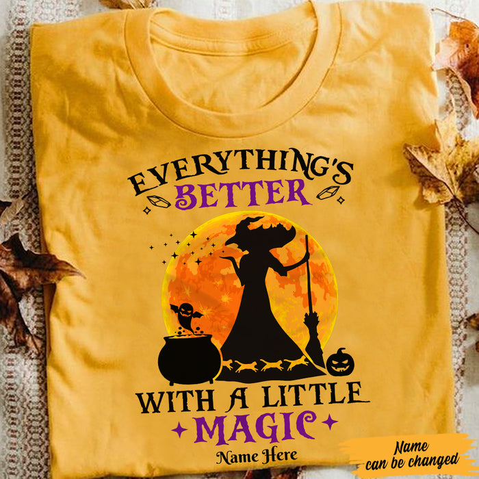 Personalized Witch Magic Halloween T Shirt AG69 95O47 1