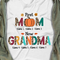 Personalized Fall Halloween Mom Grandma T Shirt AG64 26O47 thumb 1