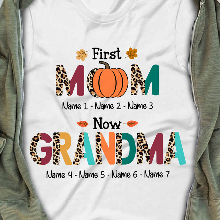 Personalized Fall Halloween Mom Grandma T Shirt AG64 26O47 1