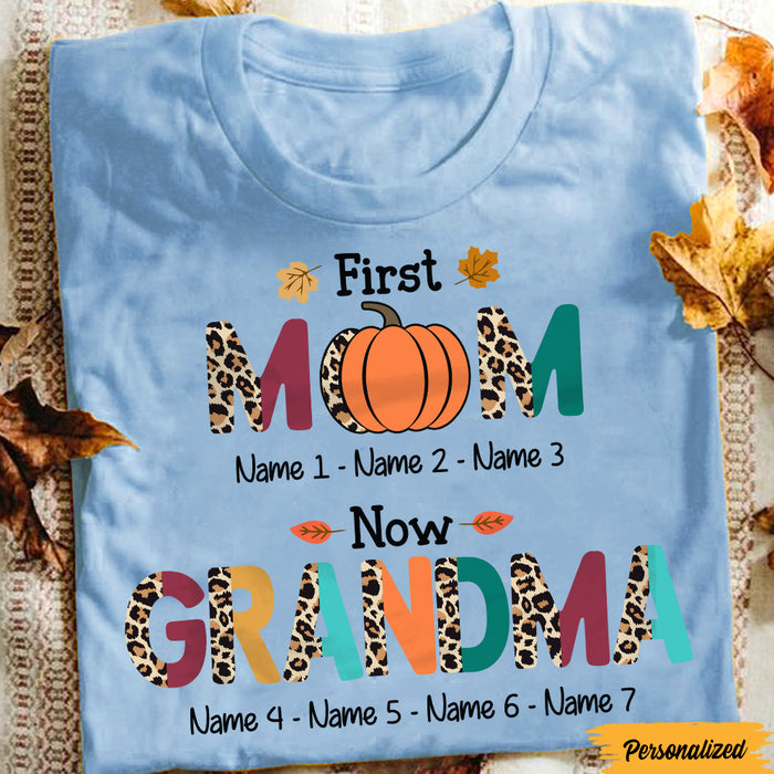 Personalized Fall Halloween Mom Grandma T Shirt AG64 26O47 1