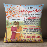 Personalized Friends Unbiological Sister Pillow AG65 30O36 (Insert Included) thumb 1