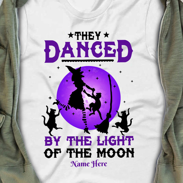 Personalized Witch Cat Mom Halloween T Shirt AG74 95O47 1