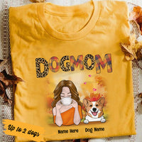 Personalized Dog Mom Fall T Shirt AG74 30O36 thumb 1