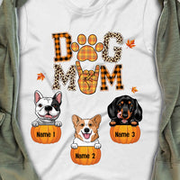 Personalized Dog Mom Fall Halloween T Shirt AG73 30O57 thumb 1