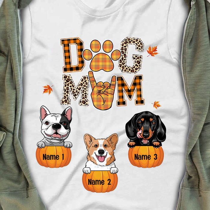 Personalized Dog Mom Fall Halloween T Shirt AG73 30O57 1