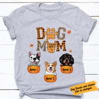Personalized Dog Mom Fall Halloween T Shirt AG73 30O57 thumb 1