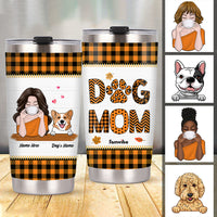 Personalized Dog Mom Fall Halloween Steel Tumbler AG72 30O47 thumb 1