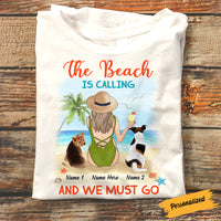 Personalized Dog Mom At Beach T Shirt JN84 95O58 thumb 1