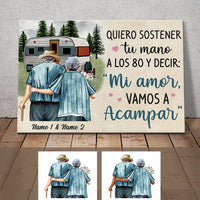 Personalized Couple Camping Spanish Pareja Cámping Canvas AG71 26O34 thumb 1