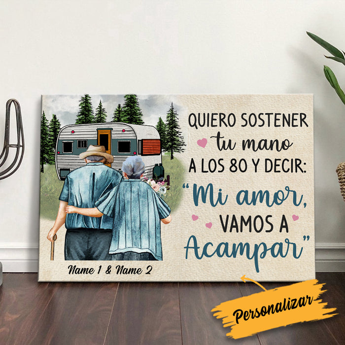 Personalized Couple Camping Spanish Pareja Cámping Canvas AG71 26O34 1