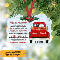 Personalized Love Couple Red Truck Christmas Benelux Ornament NB129 87O47 thumb 1