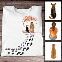 Personalized Dog Mom Never Walk Alone Fall T Shirt AG72 95O34 thumb 1
