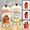 Personalized Fall Halloween Friends Sisters Steel Tumbler AG93 24O47 1