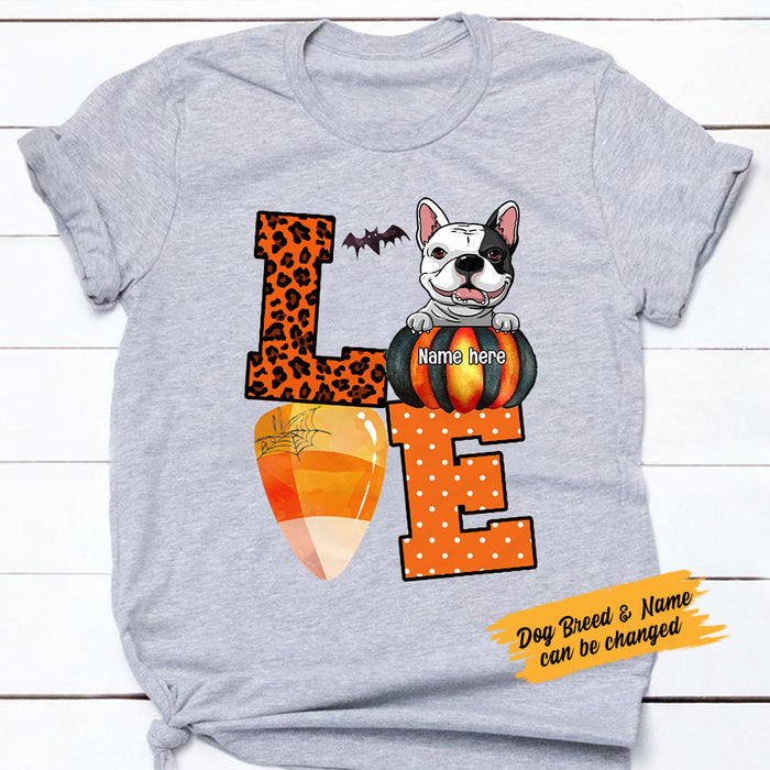 Personalized Dog Love Fall Halloween T Shirt AG92 24O58 1