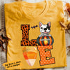 Personalized Dog Love Fall Halloween T Shirt AG92 24O58 1