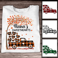 Personalized Fall Grandma Sweethearts T Shirt AG91 24O34 thumb 1
