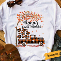 Personalized Fall Grandma Sweethearts T Shirt AG91 24O34 thumb 1