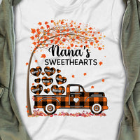 Personalized Fall Grandma Sweethearts T Shirt AG91 24O34 thumb 1