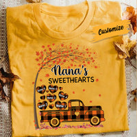 Personalized Fall Grandma Sweethearts T Shirt AG91 24O34 thumb 1