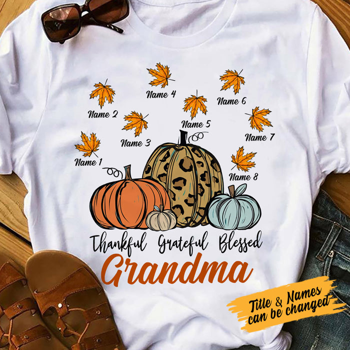 Personalized Fall Grandma T Shirt AG74 26O53 1