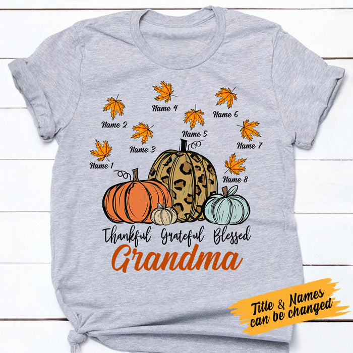 Personalized Fall Grandma T Shirt AG74 26O53 1